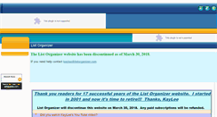 Desktop Screenshot of listorganizer.com