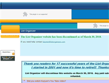 Tablet Screenshot of listorganizer.com